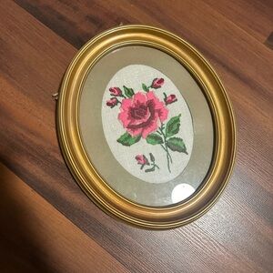Vintage embroidered wall art